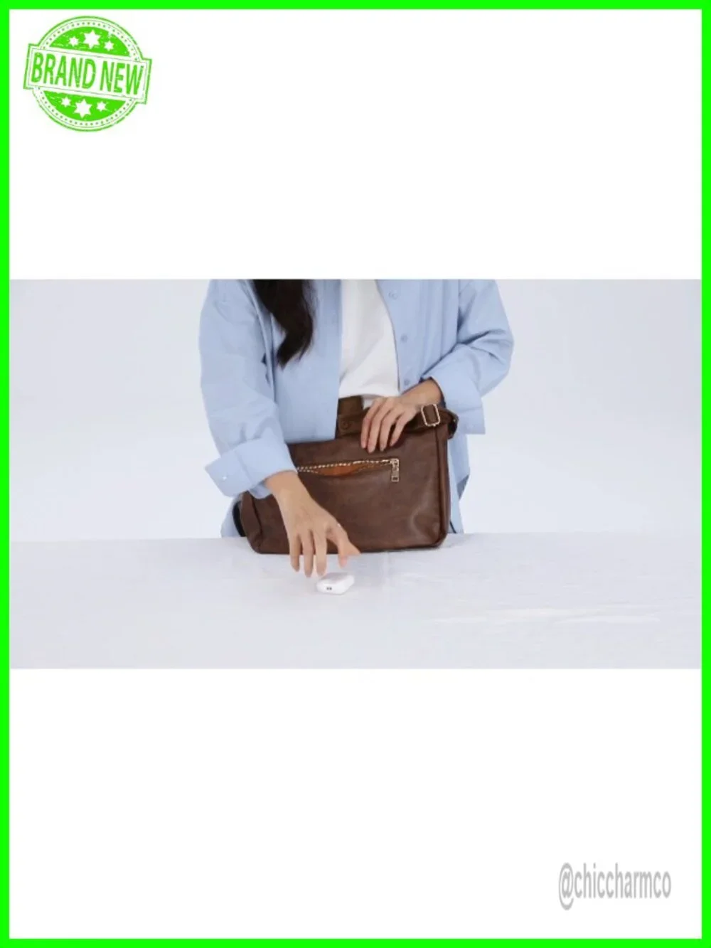 Soft Vegan PU Leather Slouchy Hobo Shoulder Bag Everyday Purse